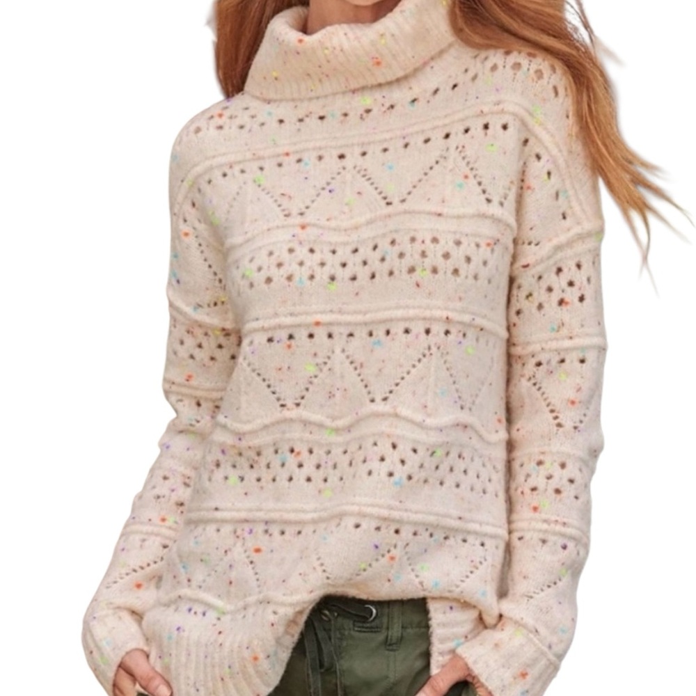 Sundance Confetti Fleck Linton Gracie Turtleneck Sweater (J-1)